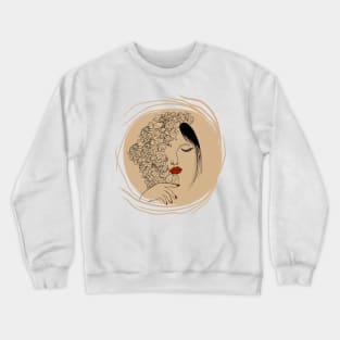 Thinking beauty (line) Crewneck Sweatshirt